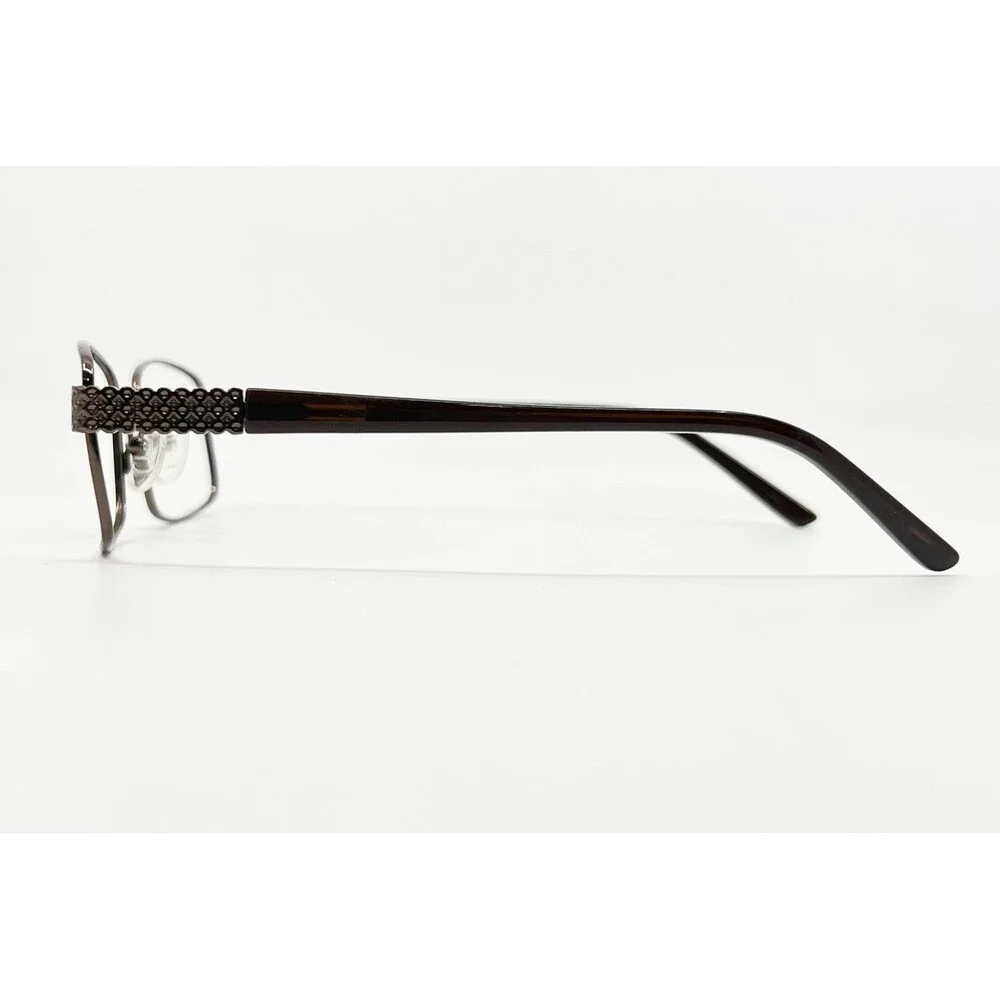 London Fog Eyeglasses Mens Brown LF002 C1 Full Rim Rectangular 52-17-140